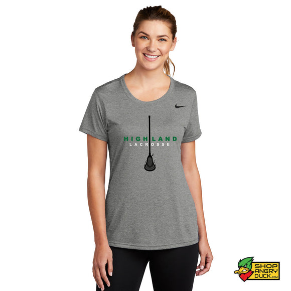 Highland Girls Lacrosse Stick Nike Ladies Fitted T-shirt