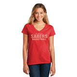St. Hilary Sabers Basketball Ladies V-Neck T-Shirt