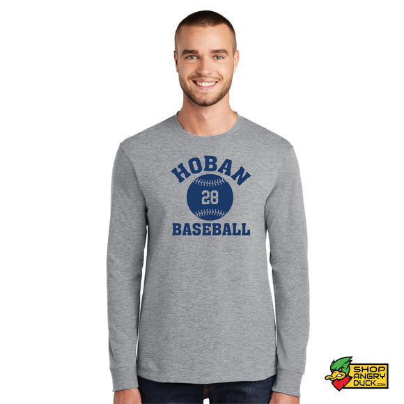 Hoban Baseball Personalized Number Long Sleeve T-Shirt