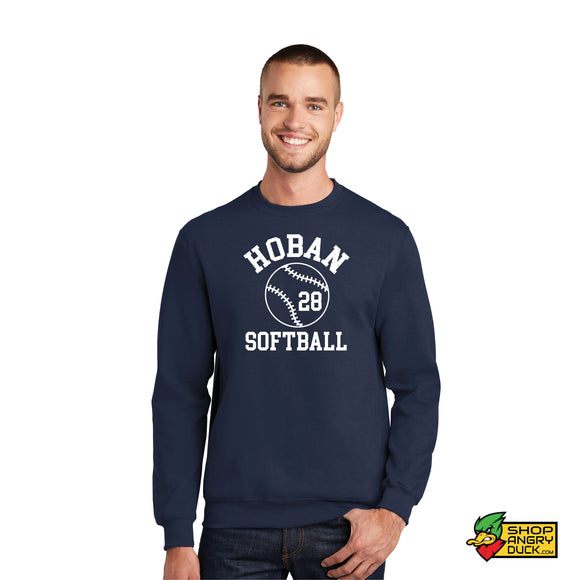 Hoban Softball Personalized # Crewneck Sweatshirt