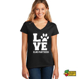 Love Elms Panthers Ladies V-Neck T-Shirt