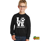 Love Elms Panthers Youth Crewneck Sweatshirt