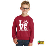 Love Elms Panthers Youth Crewneck Sweatshirt