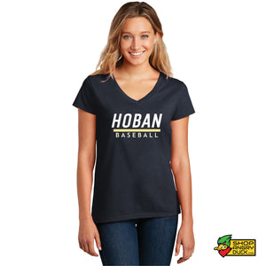 Hoban Baseball Line Ladies V-Neck T-Shirt