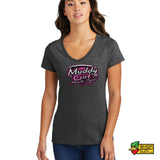 Muddy Girl Ladies V-Neck T-Shirt
