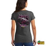 Muddy Girl Ladies V-Neck T-Shirt