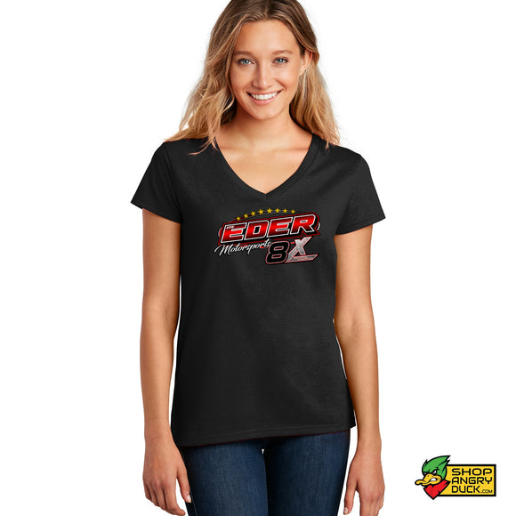 Joe Eder Motorsports Ladies V-Neck T-Shirt