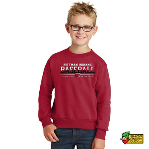 Rittman Indians Baseballs Youth Crewneck Sweatshirt 02