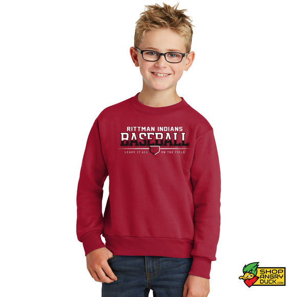Rittman Indians Baseballs Youth Crewneck Sweatshirt 02