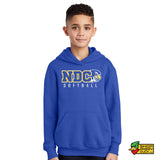 Notre Dame College Falcons Softball Youth Hoodie 001