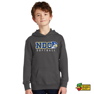 Notre Dame College Falcons Softball Youth Hoodie 001