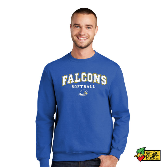 Notre Dame College Falcons Softball Crewneck Sweatshirt 002
