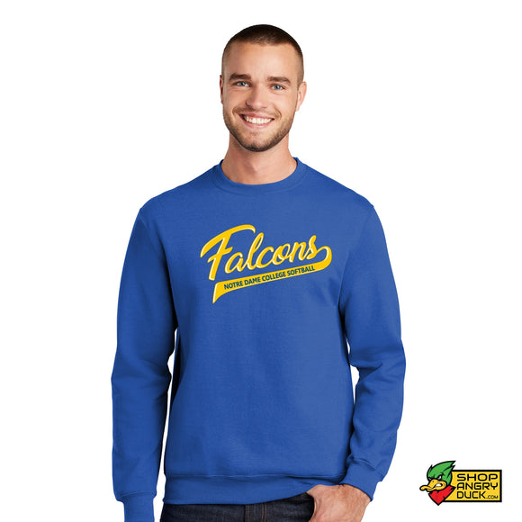 Notre Dame College Falcons Softball Crewneck Sweatshirt 003