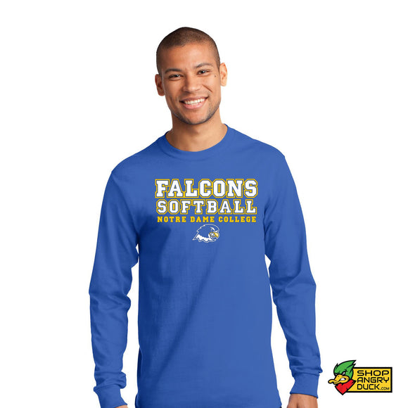 Notre Dame College Falcons Softball Long Sleeve T-Shirt 004