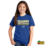 Notre Dame College Falcons Softball Youth T-Shirt 004