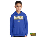 Notre Dame College Falcons Softball Youth Hoodie 004