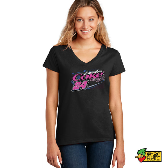 Landon Coke Racing Ladies V-Neck T-Shirt