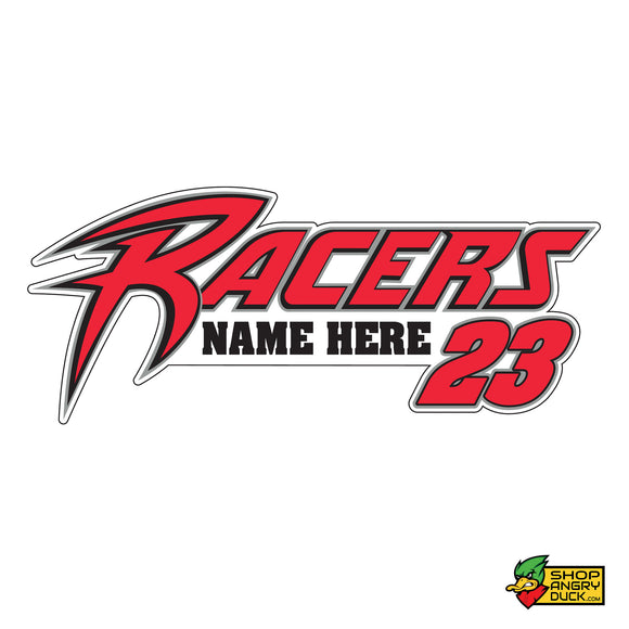 Akron Racers Name Sticker