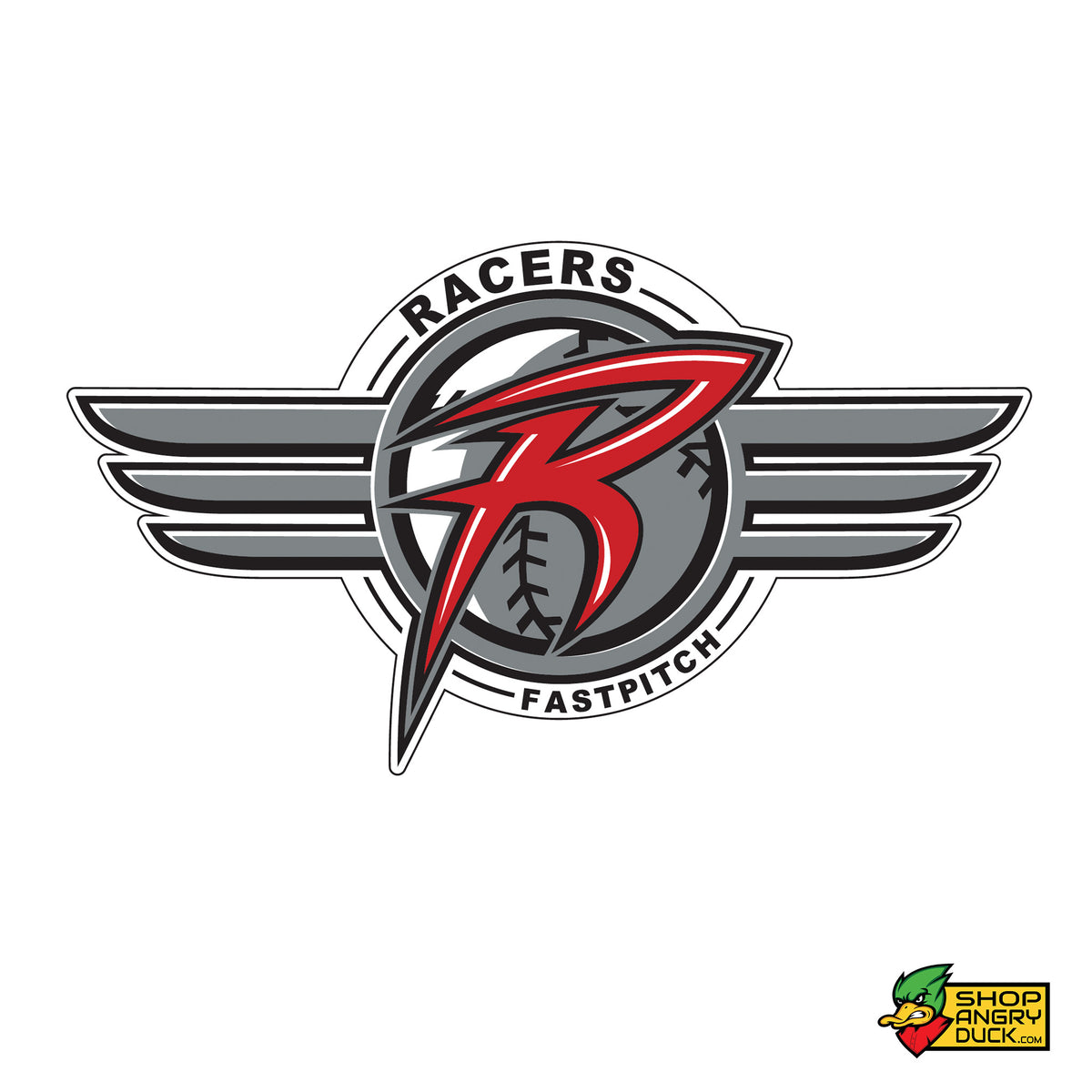 Akron Racers Circle Logo Sticker – ShopAngryDuck.com