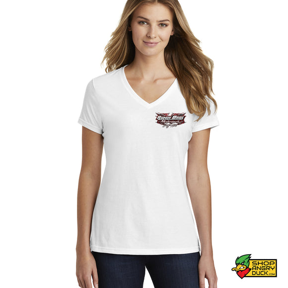 Runin Bare Motorsports Ladies V-Neck T-Shirt