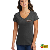 Runin Bare Motorsports Full Streak Ladies V-Neck T-Shirt