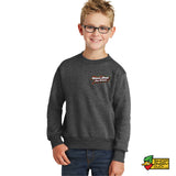 Runin Bare Motorsports Full Streak Youth Crewneck Sweatshirt