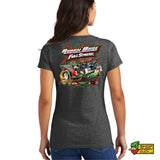 Runin Bare Motorsports Full Streak Ladies V-Neck T-Shirt