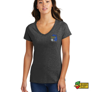 Wolverine Pullers 2024 Red Ladies V-Neck T-Shirt