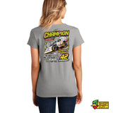 Nate Young Racing Championship Ladies V-Neck T-Shirt