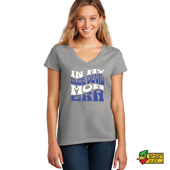 Blue Devil Mom Era Ladies V-Neck T-Shirt