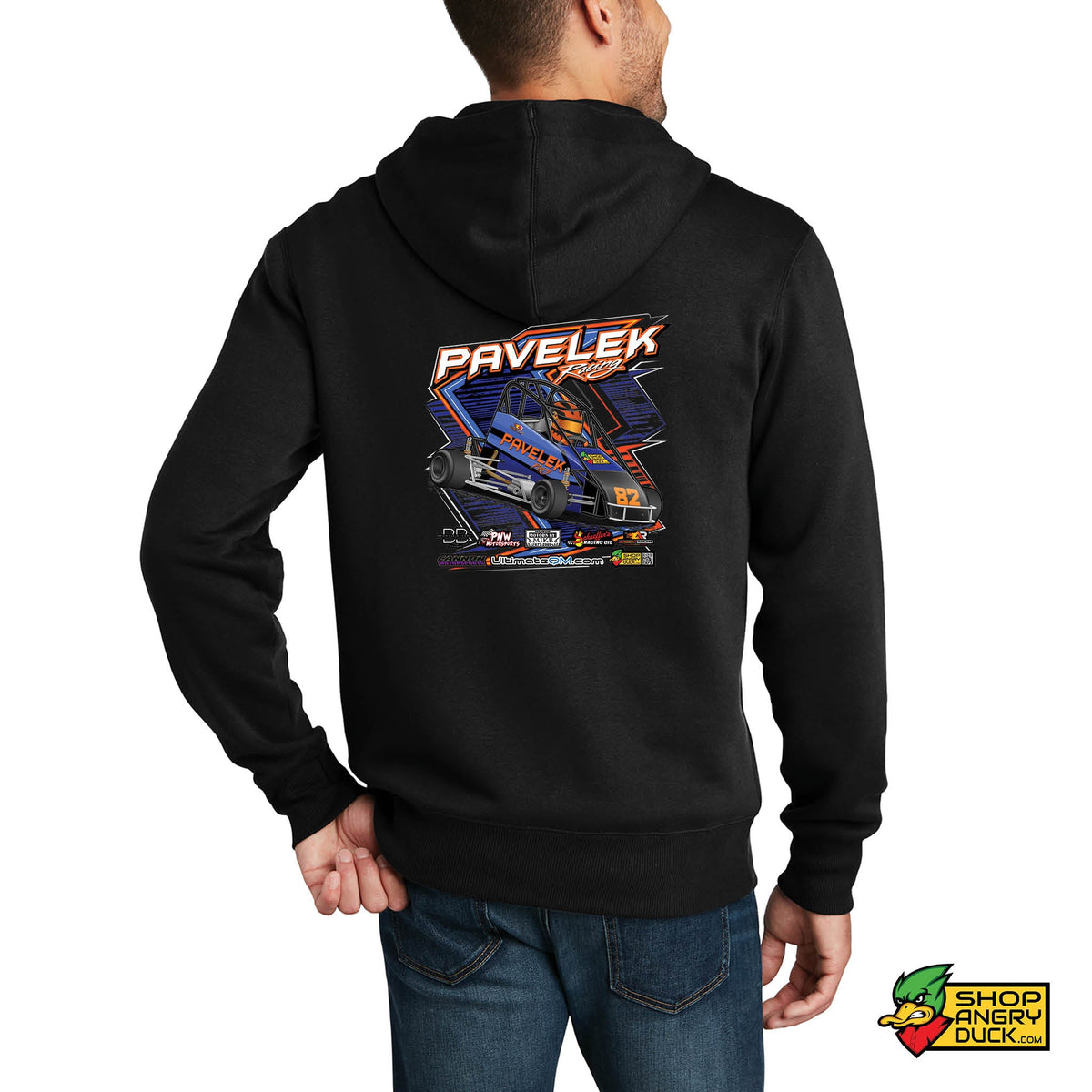 Pavelek Racing Full Zip Hoodie – ShopAngryDuck.com