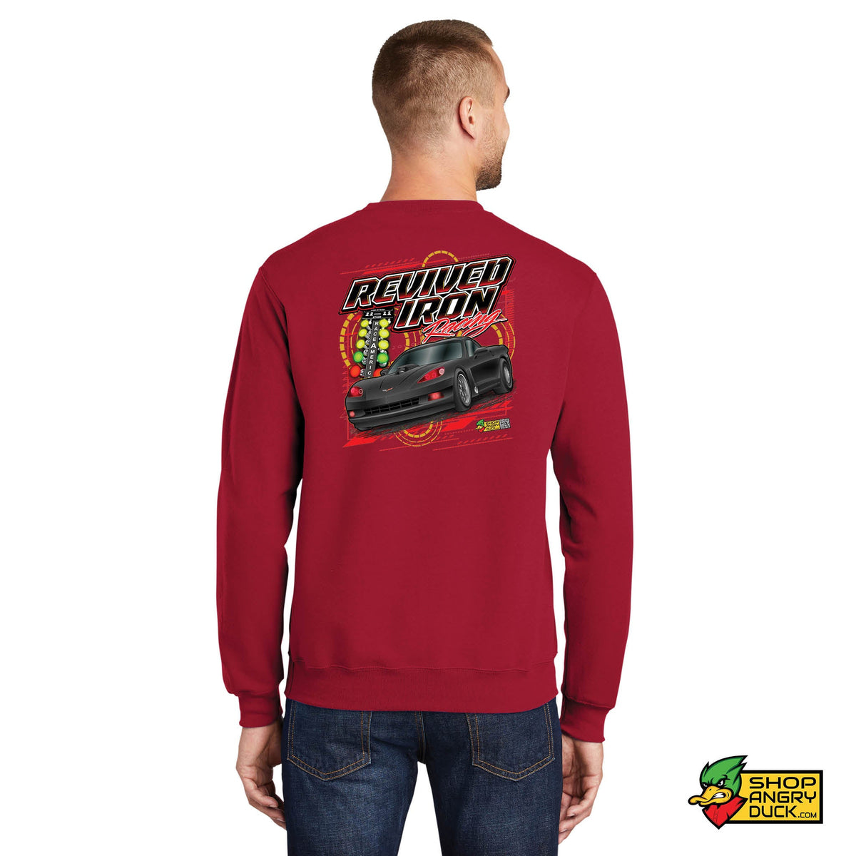 Revived Iron Racing Crewneck Sweatshirt – ShopAngryDuck.com