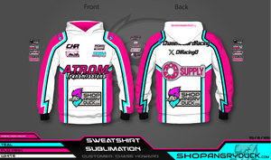 Chase Howard Sprint Car White Fire Suit Sublimated Hoodie