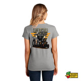 Leather and Lace Ladies V-Neck T-Shirt
