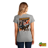 Dewbaby Motorsports Ladies Illustrated V-Neck T-shirt