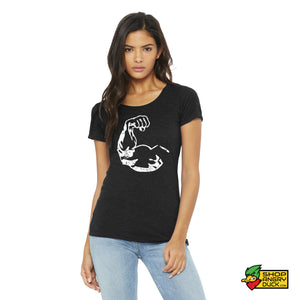 Sculpt Fitness White ARM Logo Ladies T-shirt