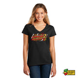 Joe Adorjan Racing Illustrated Ladies V-Neck T-shirt