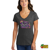 Jostock Pulling Team - Wild Child 2026 Ladies V-Neck T-Shirt