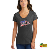 Daddy's Money Ladies V-Neck T-Shirt