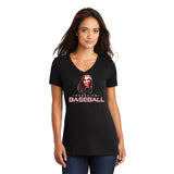 Arcadia Baseball Ladies V-neck T-shirt