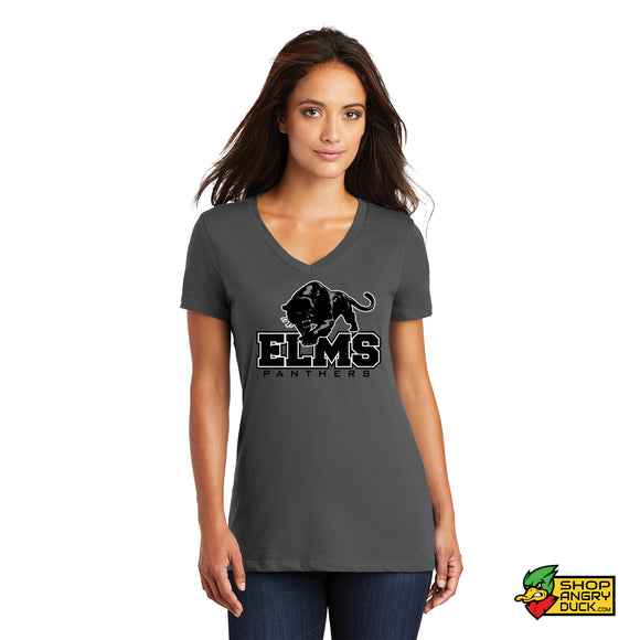Elms Panthers Ladies V-Neck T-shirt 4