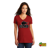 Elms Panthers Ladies V-Neck T-shirt 4