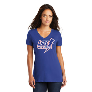 Lake Wrestling Ladies V-Neck T-Shirt