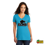 Elms Panthers Ladies V-Neck T-shirt 4