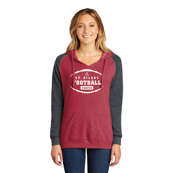 St. Hilary Football District ® Lightweight Fleece Raglan Ladies Hoodie