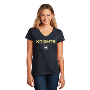 Hoban Baseball Knights Ladies V-neck T-shirt