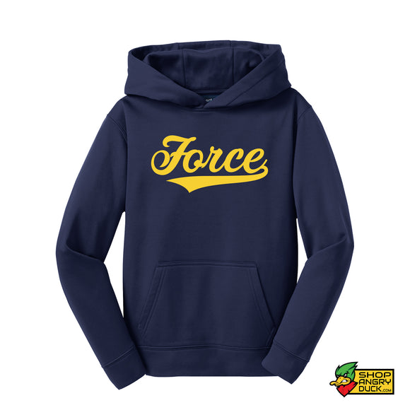 Tallmadge Force Script Logo Youth Performance Hoodie