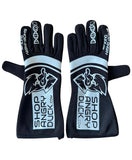 Black and White — ShopAngryDuck.Com DNA Racing Gloves  —  SFI 3.3A/5 Certified