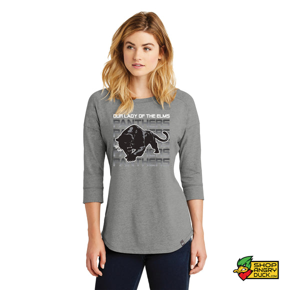 Panthers New Era Ladies 3/4-Sleeve Raglan Tee 3