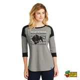 Panthers New Era Ladies 3/4-Sleeve Raglan Tee 3